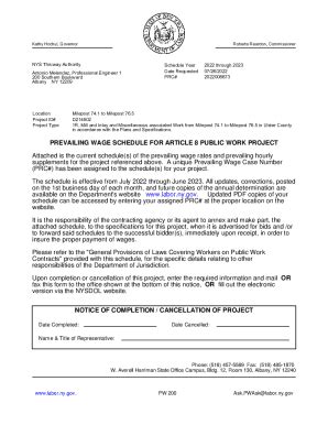 Fillable Online Notice To Bidders Thruway Authority Ny Gov Fax