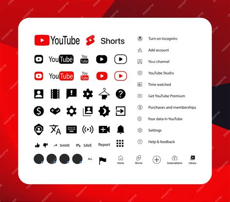 Premium Vector Youtube Button Icon Set Screen Social Media And Social