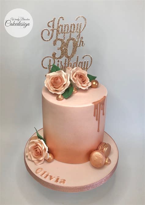 Th Birthday Cakes For Her Rose Gold Merrill Santana