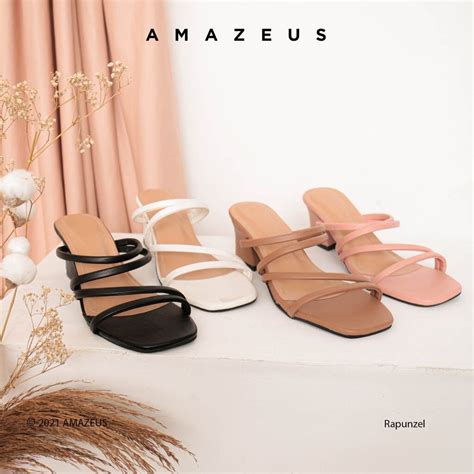 Amazeus Nude Strappy Block Heels Women S Fashion Footwear Heels On