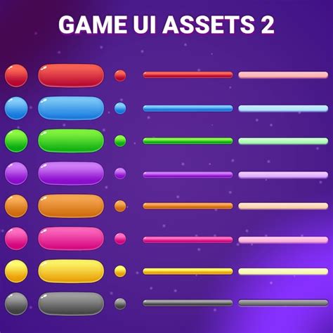 Premium Psd Casual Game Ui Kit Complete Game Assets With Colorful Buttons