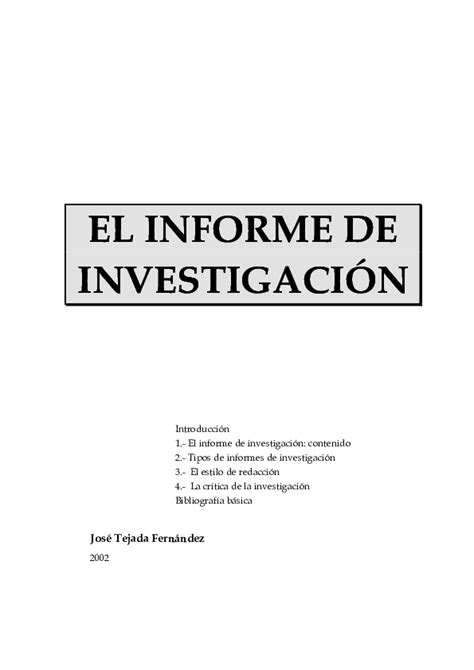 Pdf El Informe De InvestigaciÓn