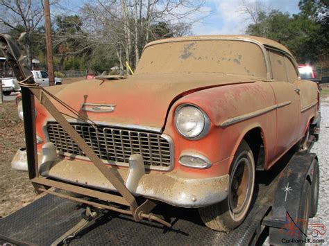 1955 Chevy 2 Door Hardtop Belair Factory V8 Barn Find Project Hot Rat