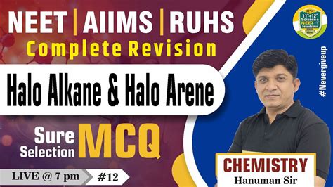 Halo Alkane Halo Arene Chemistry Neet Aiims Ruhs Mcq