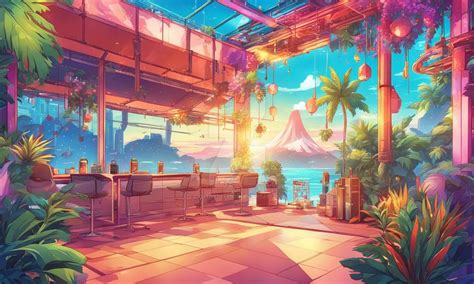 anime sunset lounge bar  criativedreamer  deviantart