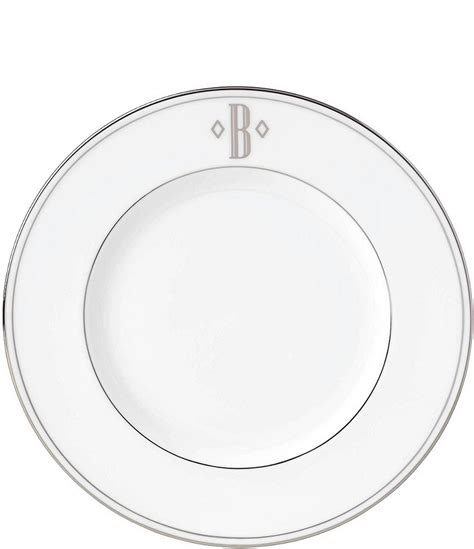 Lenox Federal Platinum Block Monogrammed Accent Plate Dillards