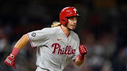 Philadelphia Phillies Travis Jankowski Runs First Editorial Stock Photo ...