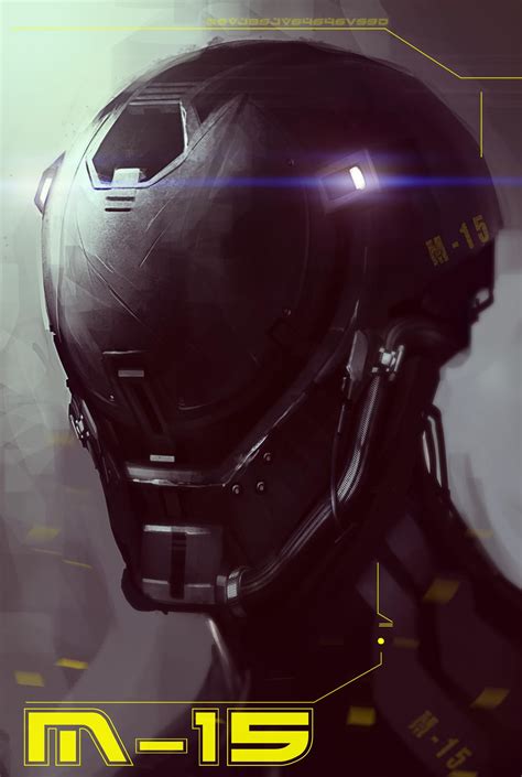 Cyberpunk Concept Art Futuristic Helmet Artstation Sci Fi Helmet