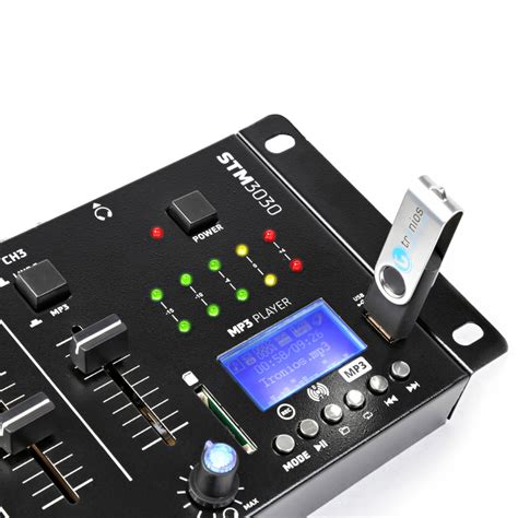 Vexus Stm Bluetooth Wireless Dj Mixer Channel Sd Usb Mp Live