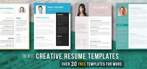 Creative Resume Templates: Get The Job You Deserve! - Freesumes 