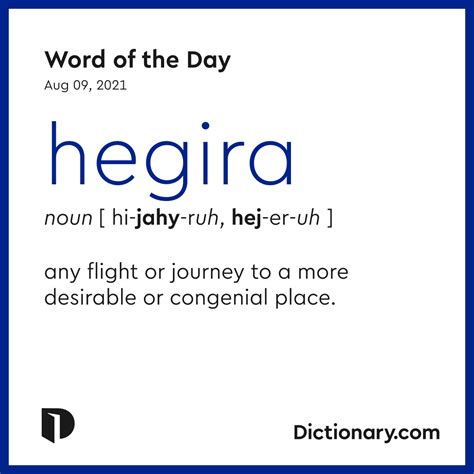 Word of the Day: Hegira