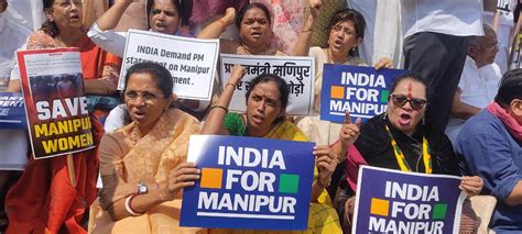 Manipur Women Protestors Attack Union Minister Ranjan Singhs House