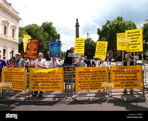 2nd July 2011 London Gay Pride Parade Protest By Christian Groups Was