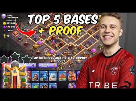 299 PROOF GLOBAL TOP 5 TH16 LEGEND LEAGUE BASES LINKS TH16 RING BASE