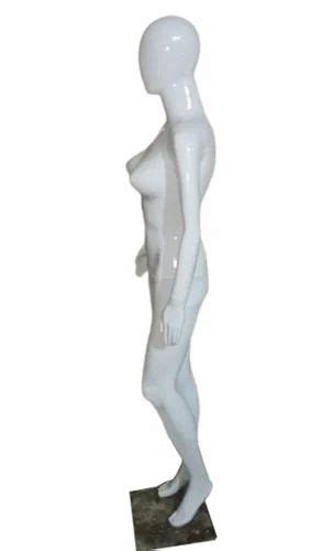 Standing Fiberglass White Female Mannequins For Garment Shop Size 5