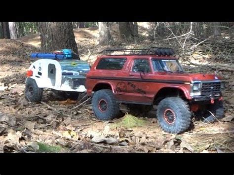 CUSTOM TRX4 BRONCO TRAILING WITH A TRAILER In 2023 Rc Crawler Redcat