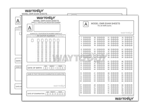 Waytobuy Black Model Omr Exam Sheets For Kerala Psc Examination