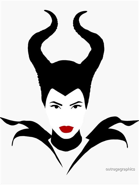 Maleficent Sticker For Sale By Outragegraphics Redbubble