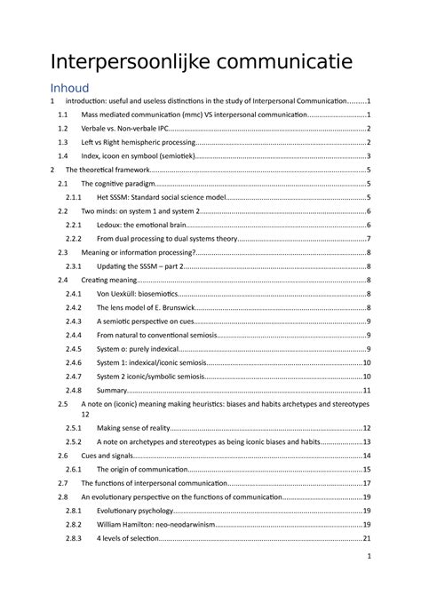 Interpersoonlijke Communicatie Interpersoonlijke Communicatie Inhoud