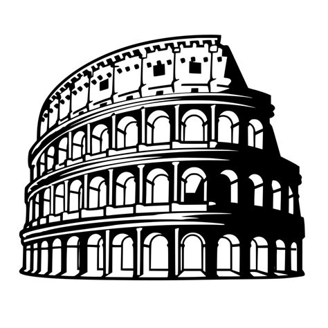 Roman Colosseum SVG File for Cricut, Silhouette, Laser Machines