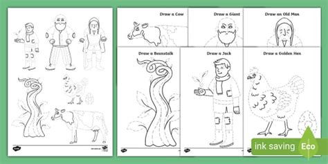 how to draw a beanstalk