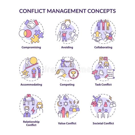 Conflict Management Tips Brochure Template Stock Vector Illustration Of Flyer Leaflet 228791993