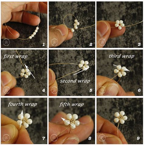 Jewelry Making Basics 7 -- Three ways to make beaded flower | Diy wire ...