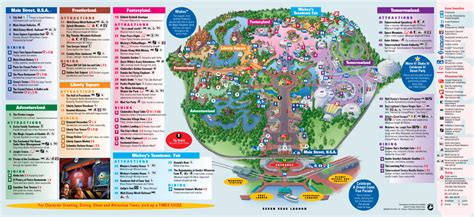 Walt Disney Resorts Theme Parks Guide Maps