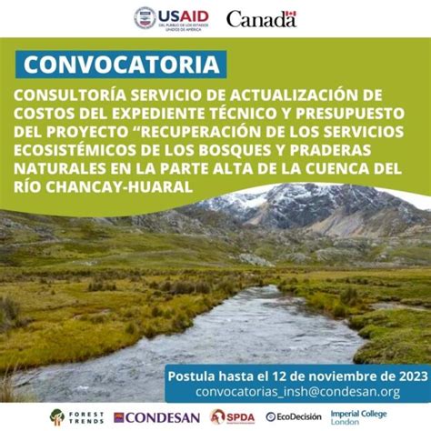 CONVOCATORIA Consultoría Servicio De Actualización De Costos Del