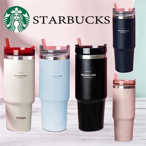 แกวแชเยน Starbucks 30oz สแตนเลสแท หลอดในตว ฉนวนกนความรอน 304