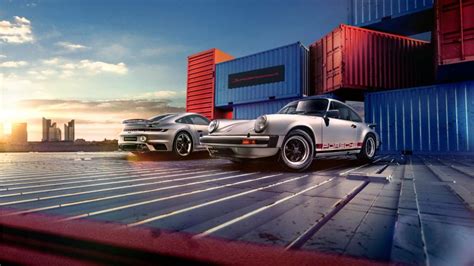 Porsche 911 Turbo Remastered by Sonderwunsc Wallpaper 4K, Classic cars, Sunset