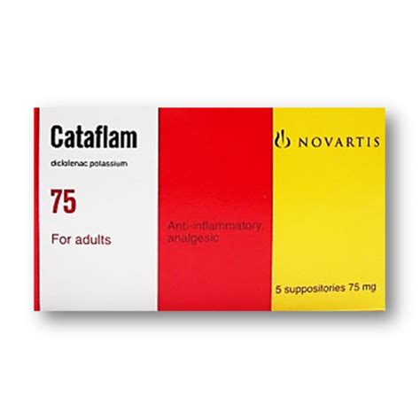 CATAFLAM 75 MG DICLOFENAC POTASSIUM 5 SUPPOSITORIES