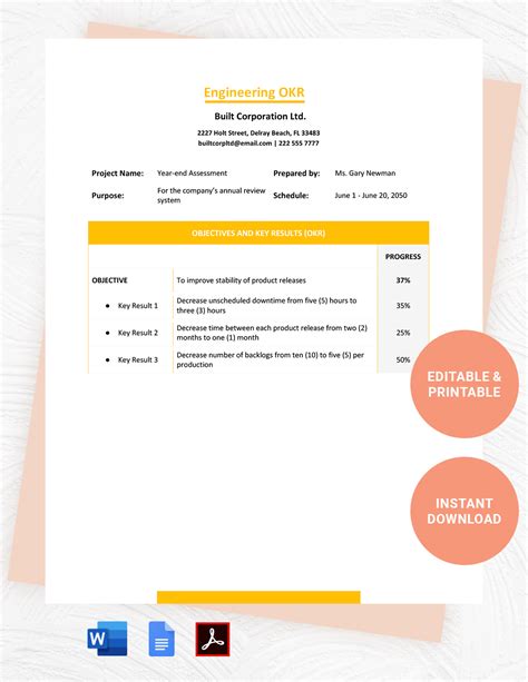 HR OKR Template - Download in Word, Google Docs | Template.net