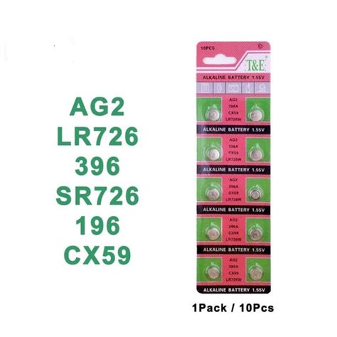 AG2 LR726 SR726 1 55V Alkaline Button Cell Battery For Calculator