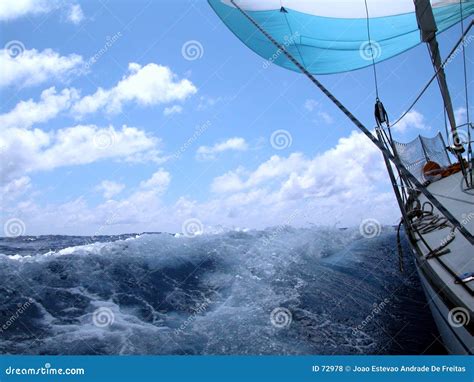 Sailing with wind stock photo. Image of nature, blue, boat - 72978