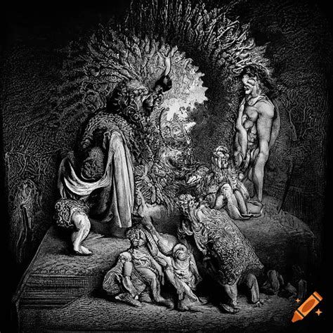 Surreal Black And White Art With High Quality Gustave Dore Style