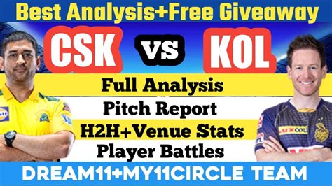 Csk Vs Kkr Csk Vs Kol Dream Prediction Che Vs Kol My Circle Team