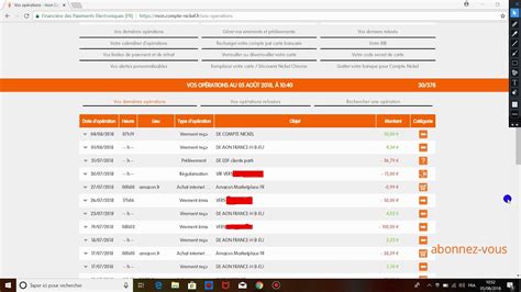 Comment Consulter Vos Dernieres Operation Sur Compte Nickel Youtube