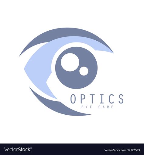 Optics Eye Care Logo Symbol Royalty Free Vector Image