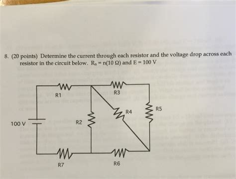 Solved Determine The Current Through Each Resistor And The