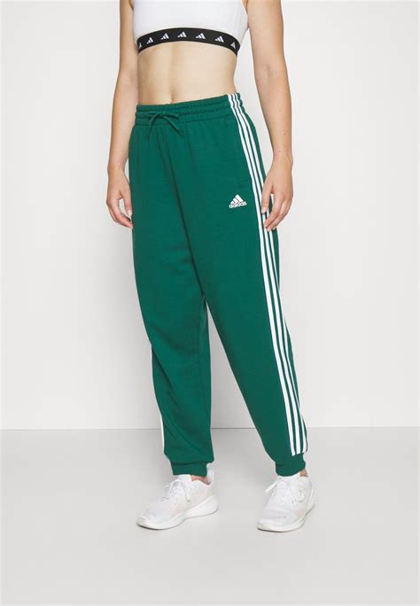 Adidas Sportswear Essentials Stripes Loose Pant Tracksuit Bottoms Collegiate Greenwhite