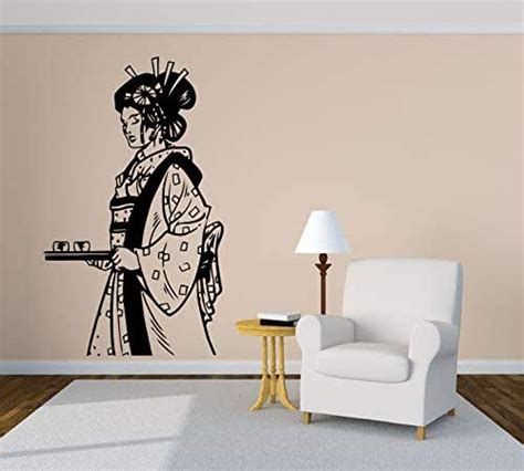 Vinyl Sticker Geisha Asian Woman Girl Mural Decal Wall Art