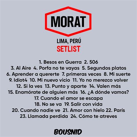 Estos Son Los Temas Que Cantará Morat En Sus Conciertos De Perú Infobae