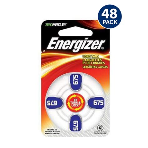 Energizer Hearing Aid Battery Size 675 (48 Pcs)