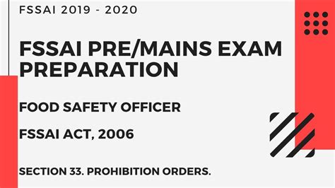 V29 Chapter 7 Part III FSSAI Act 2006 Section 33 Food Safety