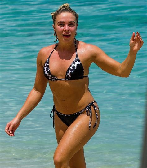 Gabby Allen In Bikini On The Beach In Barbados Hawtcelebs