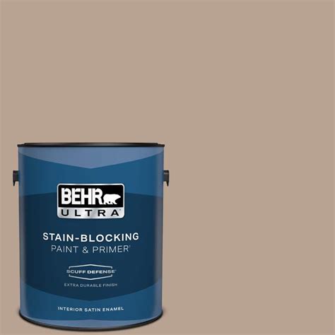 BEHR ULTRA 1 Gal N190 4 Rugged Tan Extra Durable Satin Enamel