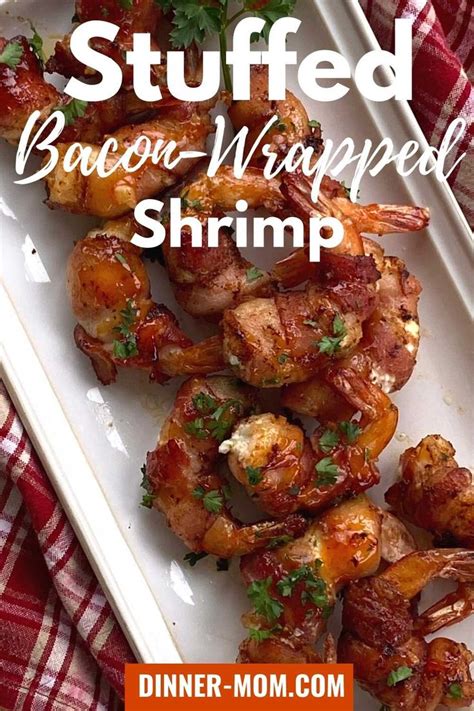 Stuffed Bacon Wrapped Shrimp with cream cheese and jalapeños is an easy