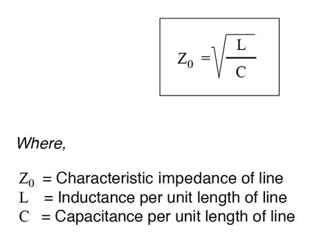 Transmission Line Impedance Formula