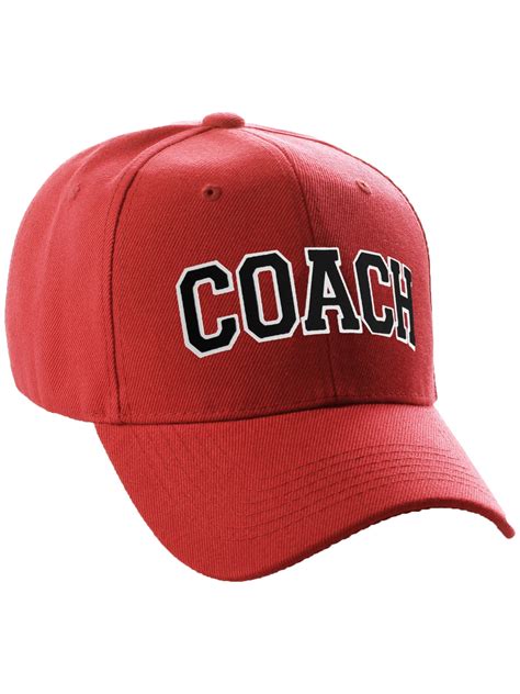 Structured Baseball Hat Classic Team Coach Arched Letters Adjustable